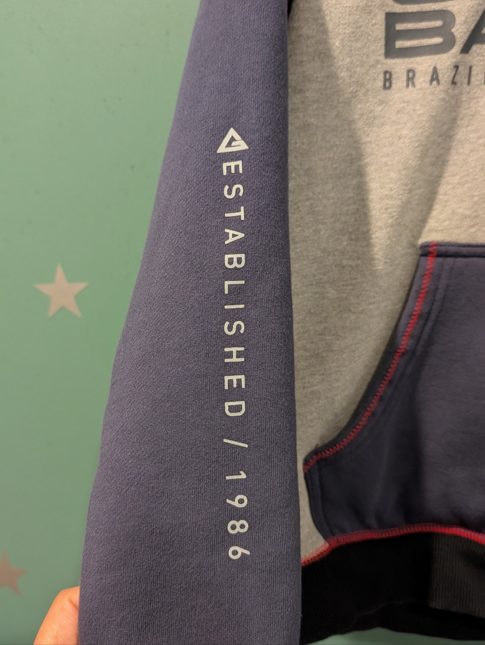 Gracie Barra Jiu-Jitsu - Colorblock Youth Hoodie - Grey/Black - Picture 2 of 7